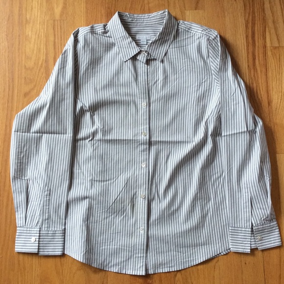 J. Jill Perfect Shirt ⭐️ striped ⭐️ cotton mix - Picture 3 of 6